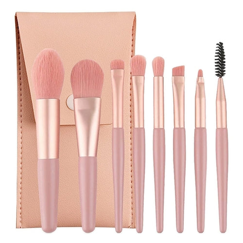 8PCS Professional Makeup Brush Set, Travel Size Cosmetic Brushes Kit  NÉVORA